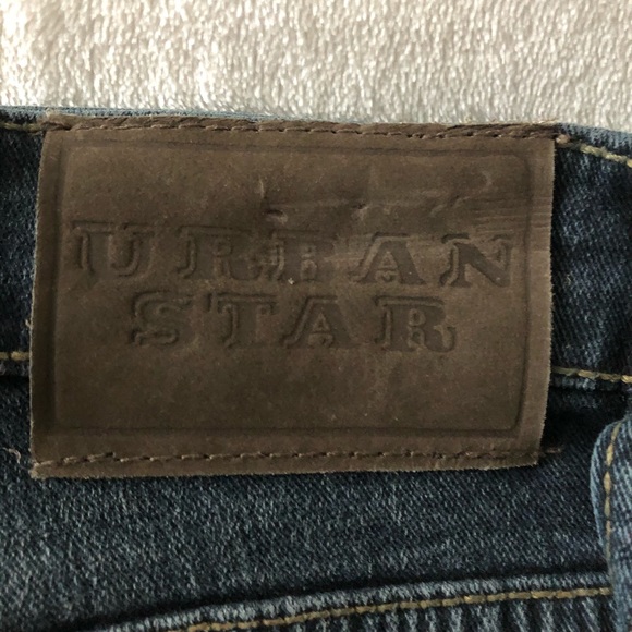 Practical Urban Star Navy blue jeans light hand sanding stretch relaxed fit - Picture 5 of 5